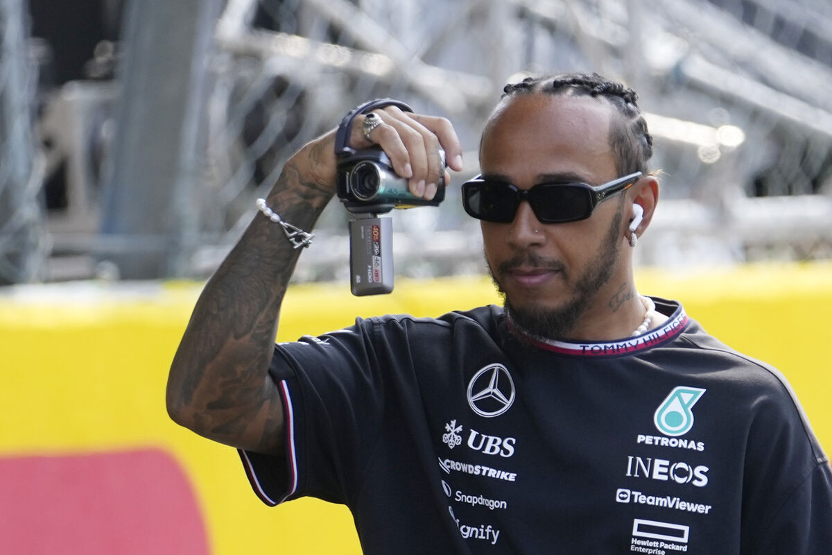Lewis Hamilton criticised a “racial element” to Mohammed Ben Sulayem’s comments. Picture: AP Photo/Luca Bruno