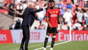 <p>RESURGENT RASHFORD: Erik ten Hag has been pleased by Marcus Rashford’s early season form (Nick Potts/PA)</p>