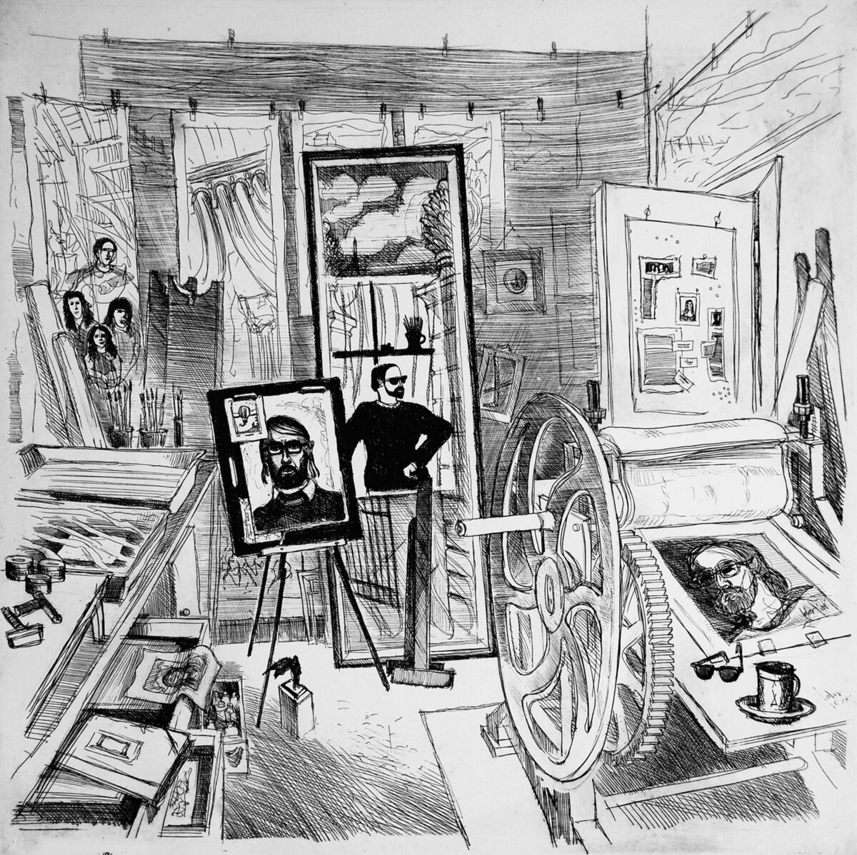 Brian Lalor's triple Self Portrait Brian Lalor's triple Self Portrait