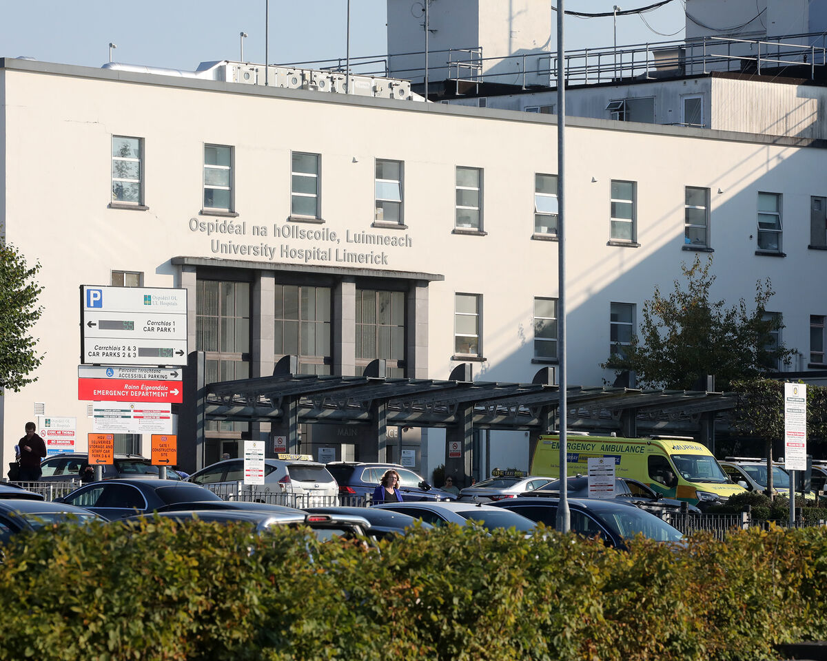 The player was treated at the scene before being rushed to the nearby Limerick University Hospital where the bullet was removed from his arm. Picture: Brendan Gleeson