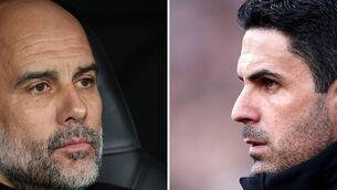 <p>NEW RIVALRY: Pep Guardiola and Mikel Arteta and their teams have long been touted as the modern day Premier League combatants to replace Alex Ferguson and Arsene Wenger. Picture: Julian Finney/Getty Images</p>