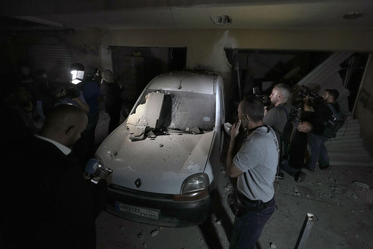 The site of an Israeli airstrike in Beirut's southern suburb on Monday, September 23. Picture: AP Photo/Bilal Hussein