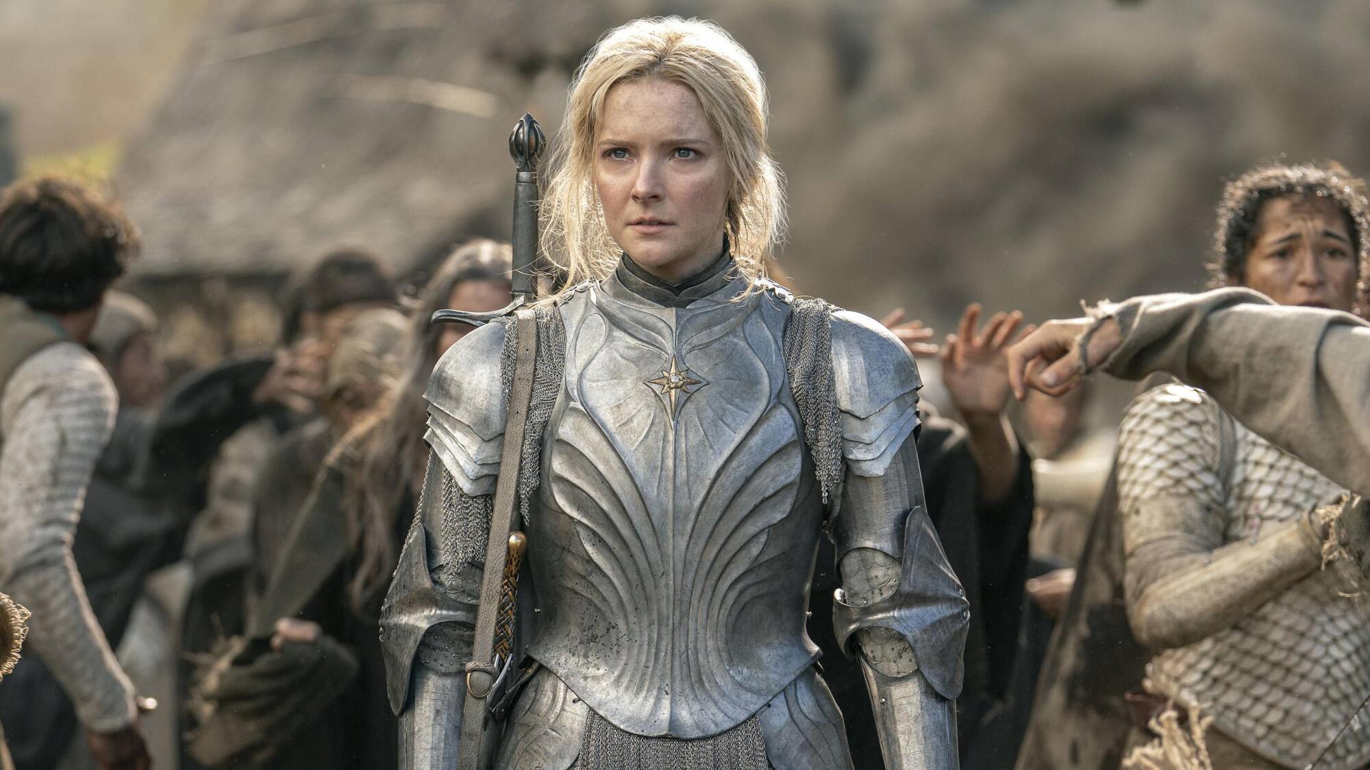 Morfydd Clark’s Galadriel is someone you’d follow into battle thinking you might win. Photo: Matt Grace/Prime Video