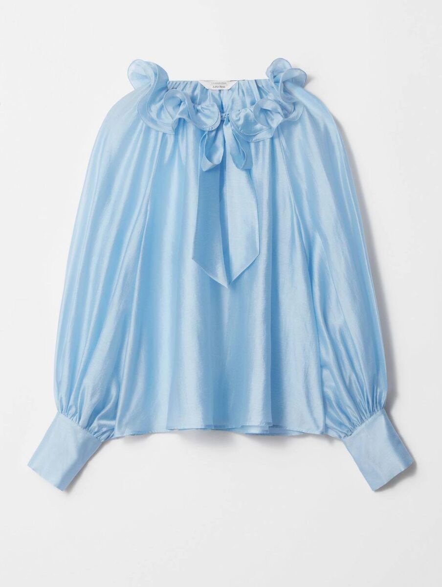 Ruffle tied neck blouse, & Other Stories, €119 Ruffle tied neck blouse, & Other Stories, €119
