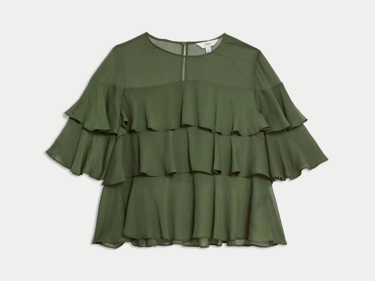 Ruffle short sleeve top, M&S, €47.50 Ruffle short sleeve top, M&S, €47.50
