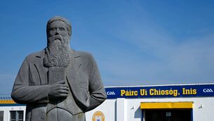 <p>A statue of Michael Cusack, outside Cusack Park in Ennis , named in honour of the GAA founder, who could have guided the country towards rugby instead. Picture: Ray McManus/Sportsfile</p>