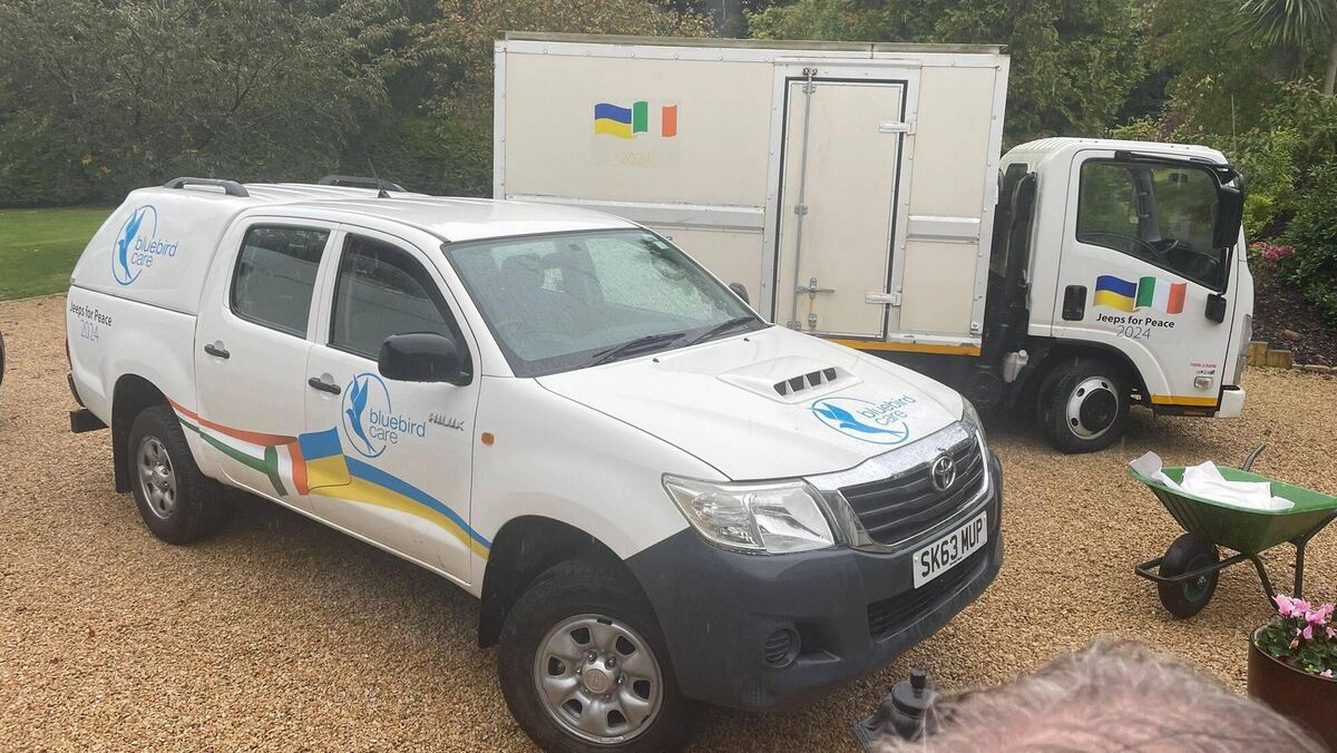 Part of the What About Us aid convoy to Ukraine Pic: Supplied Part of the What About Us aid convoy to Ukraine Pic: Supplied