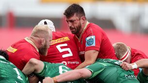 <p>WELCOME SIGHT: Munster's Jean Kleyn in a maul against Connacht last weekend. Pic: INPHO/Laszlo Geczo</p>