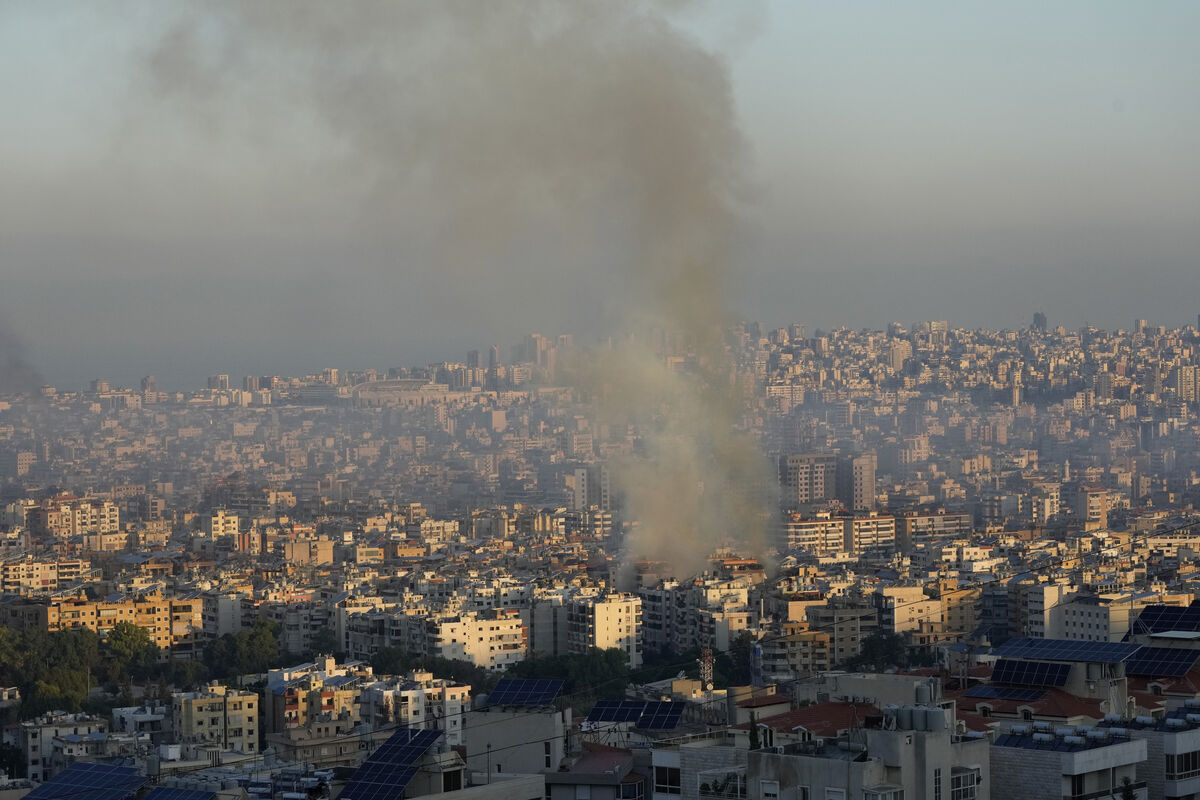Smoke rises from an Israeli airstrike in the southern suburbs of Beirut on Saturday (Hussein Malla/AP) Smoke rises from an Israeli airstrike in the southern suburbs of Beirut on Saturday (Hussein Malla/AP)