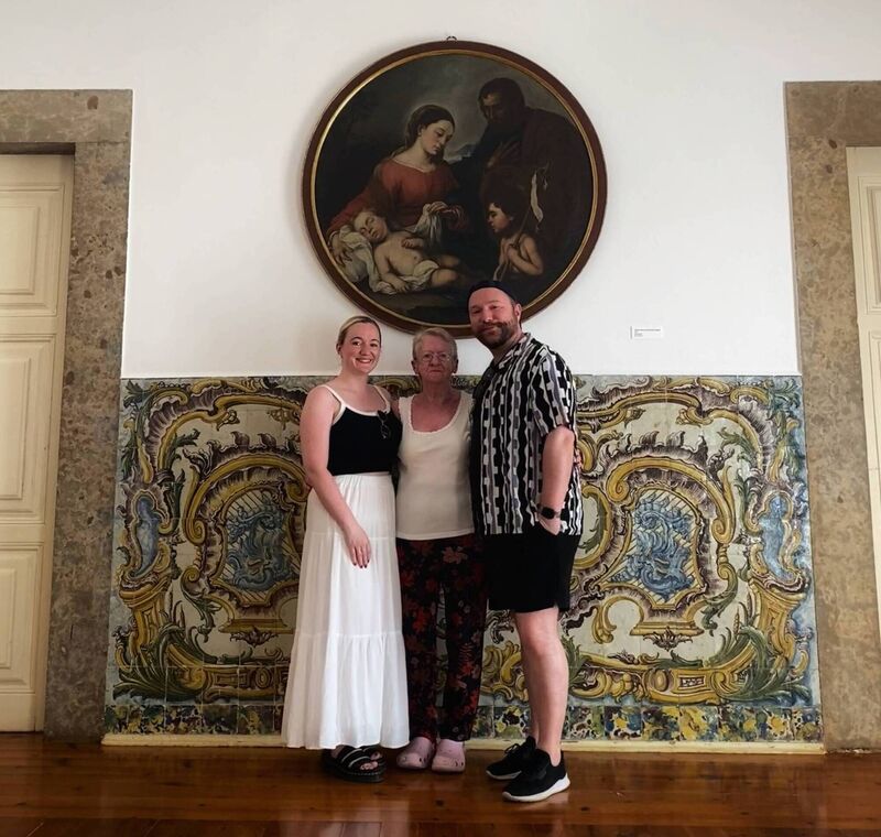 Denise O'Donoghue in Faro with her mother Mary and brother Mike