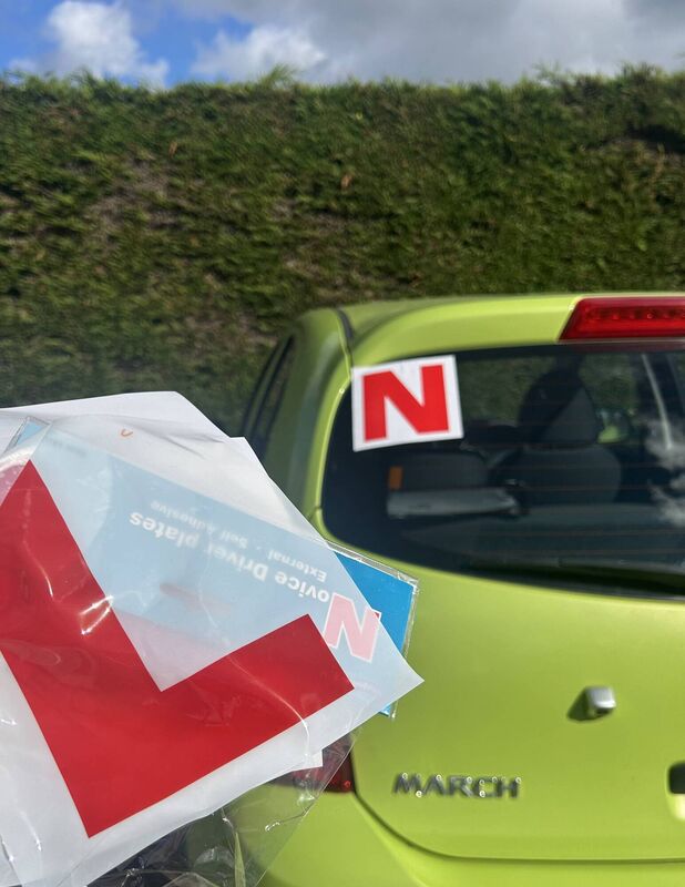Rebecca Daly celebrated passing her driving test