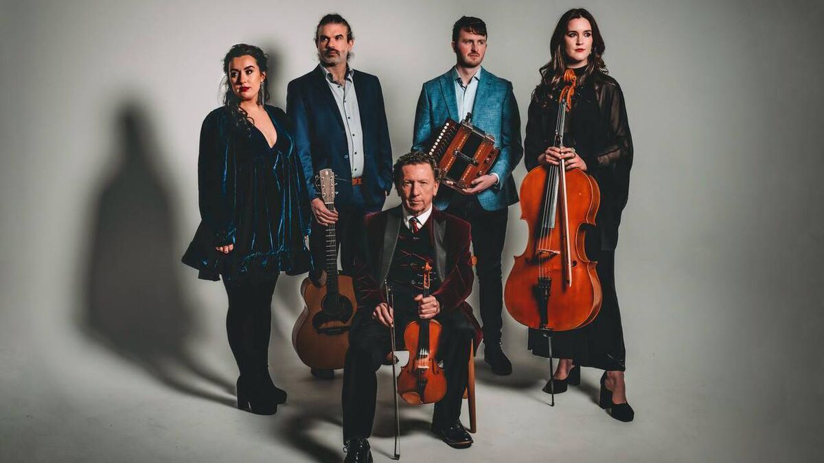 Frankie Gavin, front, with the other members of the current lineup of De Dannan Frankie Gavin, front, with the other members of the current lineup of De Dannan