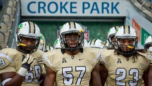 <p>NEXT STEP: Dublin has hosted college football games for sevenral years. INPHO/Morgan Treacy</p>