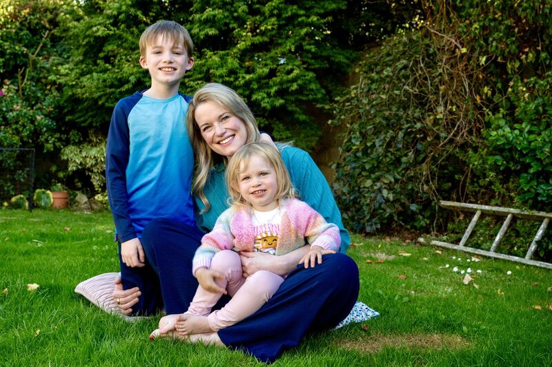 Aimee Tebay pictured with her children, Peter 9 and Ellen, 3, both of whom were breastfed. Picture Chani Anderson