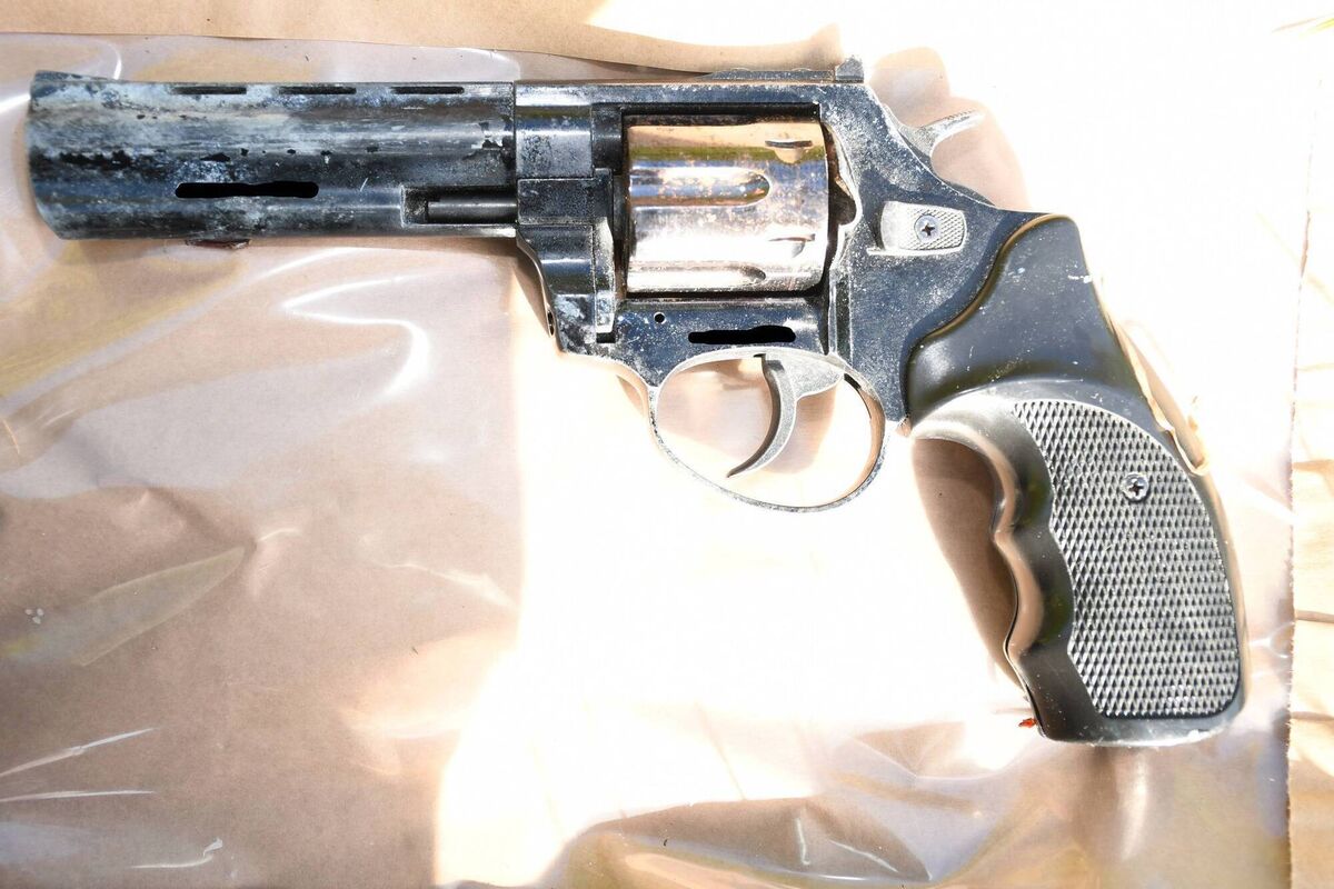 A revolver recovered during the searches in North Cork on Wednesday, October 2