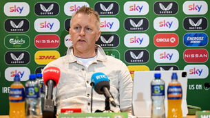 <p>Head coach Heimir Hallgrimsson speaks to the press. Pic: Stephen McCarthy/Sportsfile</p>