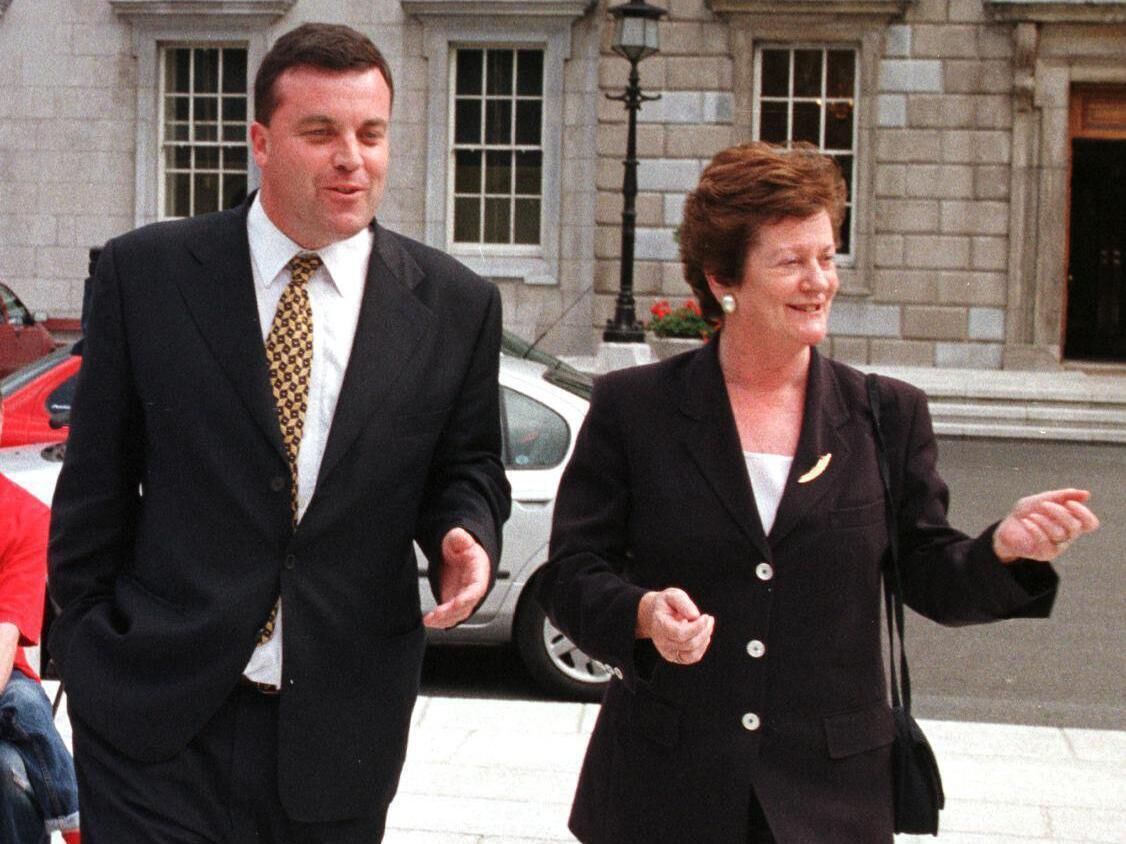 The public enterprise minister Mary O'Rourke (right) and her nephew Brian Lenihan in 1998. File picture: Billy Higgins The public enterprise minister Mary O'Rourke (right) and her nephew Brian Lenihan in 1998. File picture: Billy Higgins