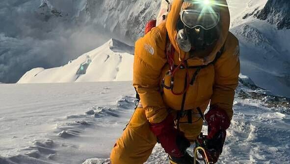 David Keating on his Everest climb last May. Pictures: David Raleigh