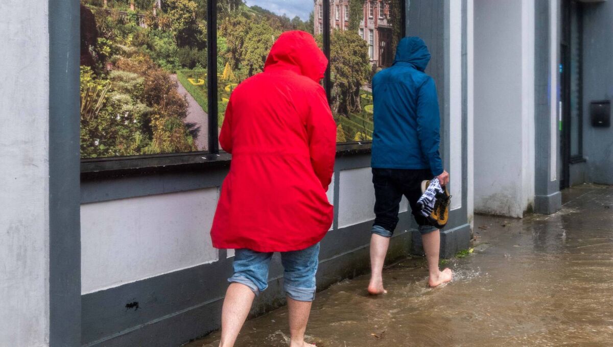 Council workers and the fire service were out in force trying to stem the flood waters. Picture: Andy Gibson. Council workers and the fire service were out in force trying to stem the flood waters. Picture: Andy Gibson.