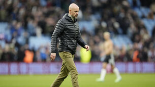 <p>Erik ten Hag’s future remains under the spotlight following Sunday’s 0-0 draw at Villa Park (Nick Potts/PA)</p>