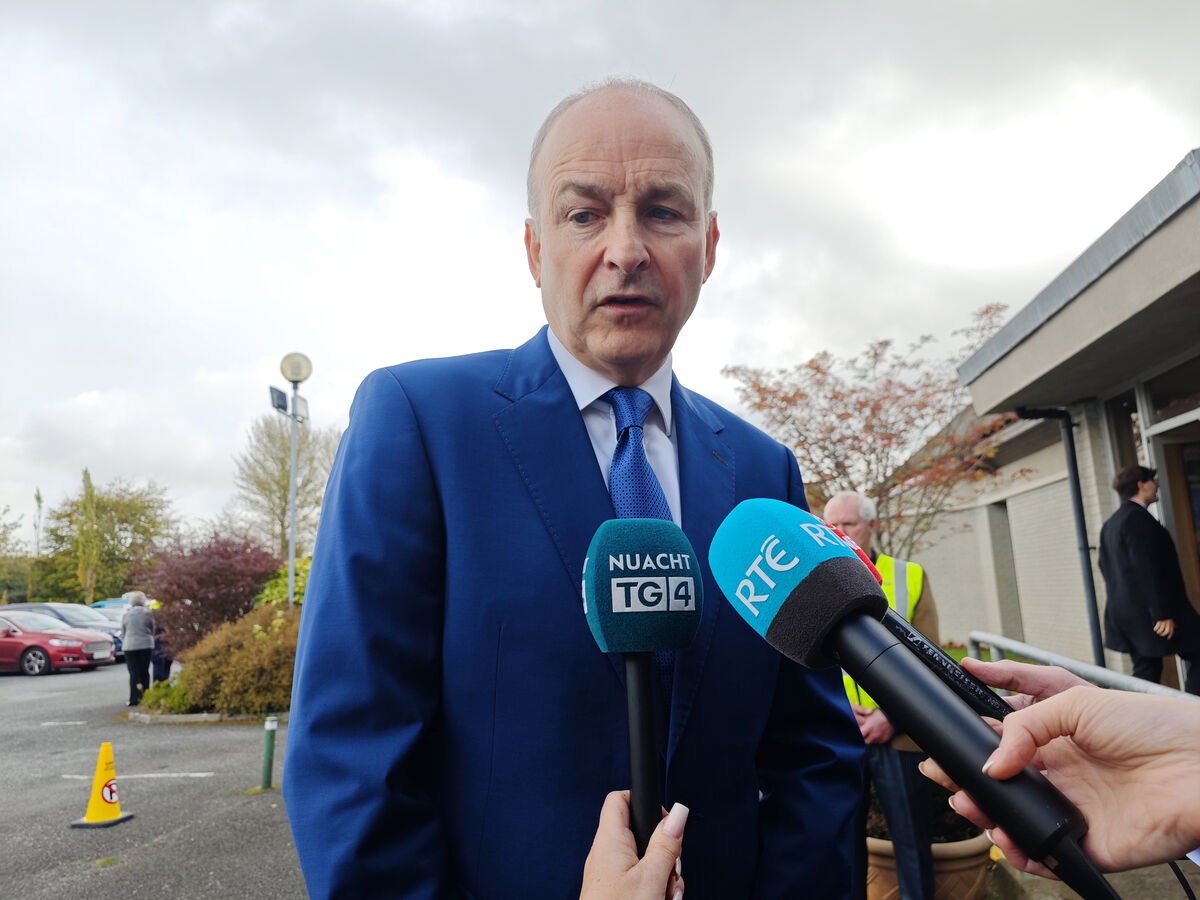 Tánaiste Micheál Martin arrives for the funeral Mass. Tánaiste Micheál Martin arrives for the funeral Mass.