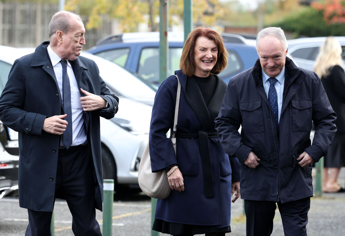 Ciaran, Eimear and Seán Haughey at Mary O'Rourke's funeral at Our Lady Queen of Peace Church, Coosan, Athlone, Co Westmeath. Picture: Colin Keegan/ Collins Ciaran, Eimear and Seán Haughey at Mary O'Rourke's funeral at Our Lady Queen of Peace Church, Coosan, Athlone, Co Westmeath. Picture: Colin Keegan/ CollinsÂ