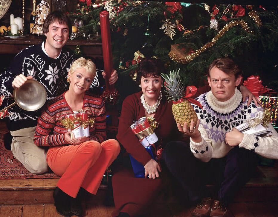 Men Behaving Badly: Tony (Neil Morrissey), Deborah (Leslie Ash) , Dorothy (Caroline Quentin) and Gary (Martin Clunes) 