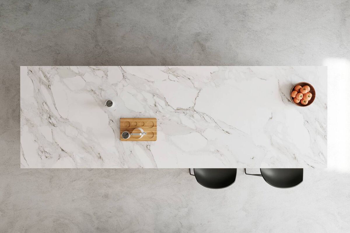 With the right paint system and a steady hand, you can recreate the look of expensive bespoke countertop choices. Choose from a dedicated paint system or a universal primer, paint and seal. File picture With the right paint system and a steady hand, you can recreate the look of expensive bespoke countertop choices. Choose from a dedicated paint system or a universal primer, paint and seal. File picture