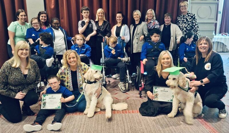 Staff and pupils of St. Paul's School Beech Hill Montenotte celebrate their anonymous donation Staff and pupils of St. Paul's School Beech Hill Montenotte celebrate their anonymous donation