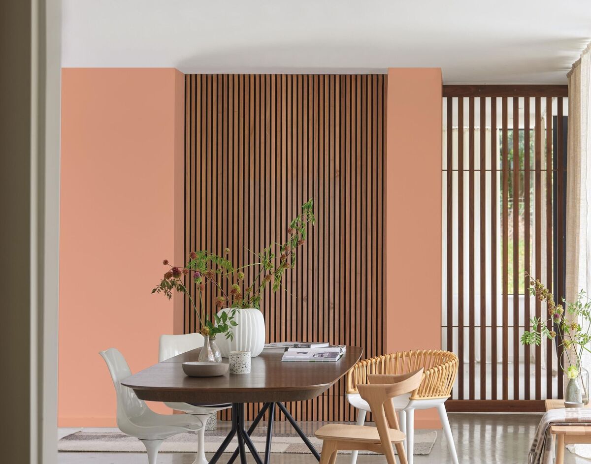  Charentais Melon paint by Designers Guild has a wonderfully warm orange tone to work for all seasons.