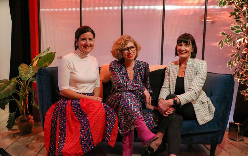 Dee White, Standard Life, with podcast host Sonya Lennon, and Loretta Dignam of The Menopause Hub. Dee White, Standard Life, with podcast host Sonya Lennon, and Loretta Dignam of The Menopause Hub.