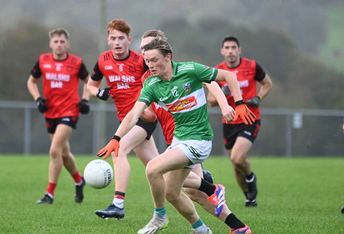 'SERIOUSLY COMMITTED': Paddy O'Driscoll of Gabriel Rangers in action against Mitchelstown in the Premier Intermediate A Football quarter final in Kilmurry. Pic: Larry Cummins