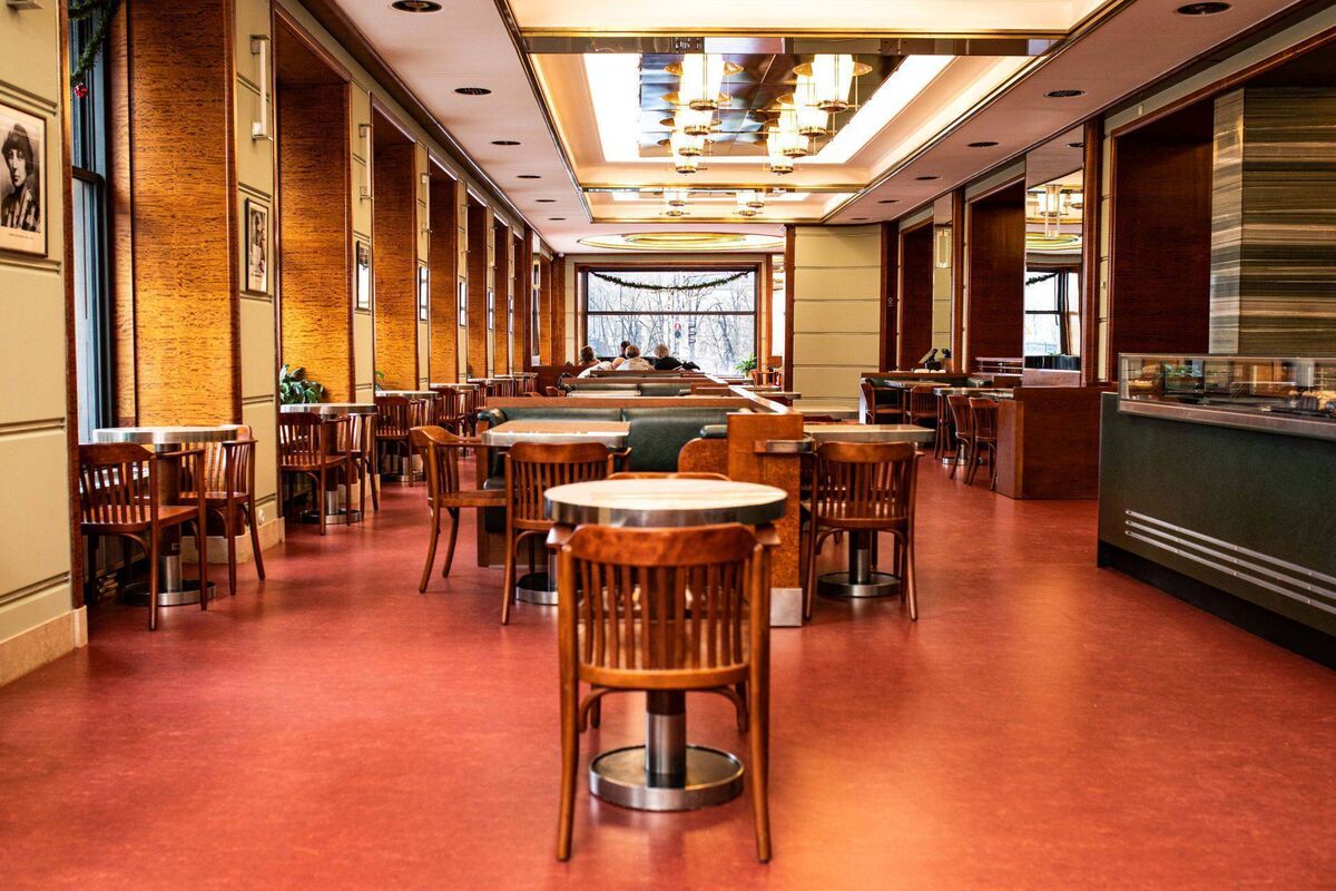 Cafe Slavia, Prague.