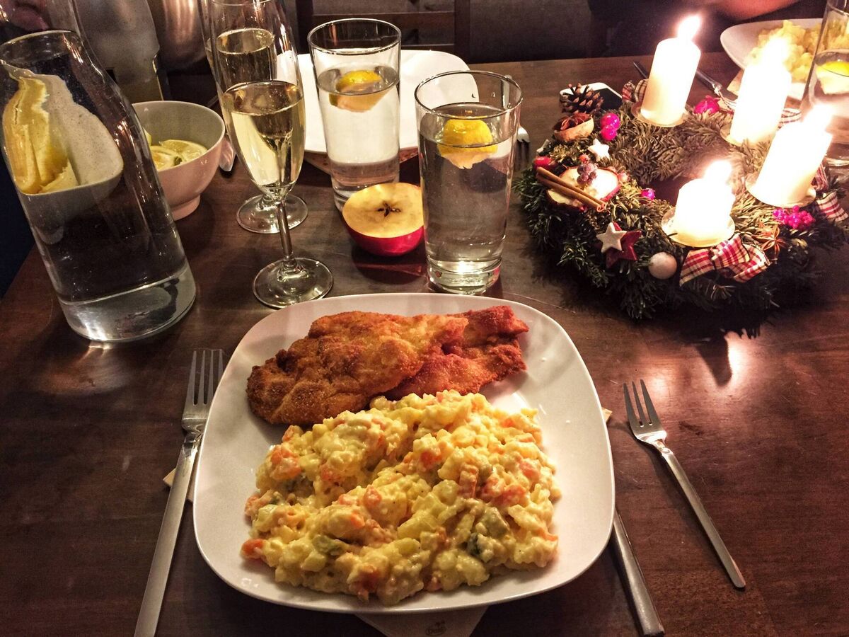 Traditional Czech fare in Prague.