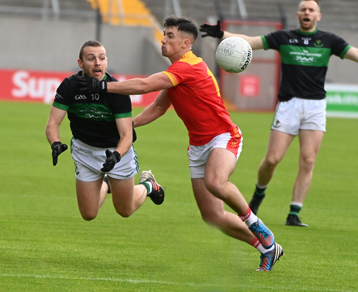 Nemo Rangers' Conor Horgan knocks the ball past Mallow's Jack Dillon. Picture: Eddie O'Hare