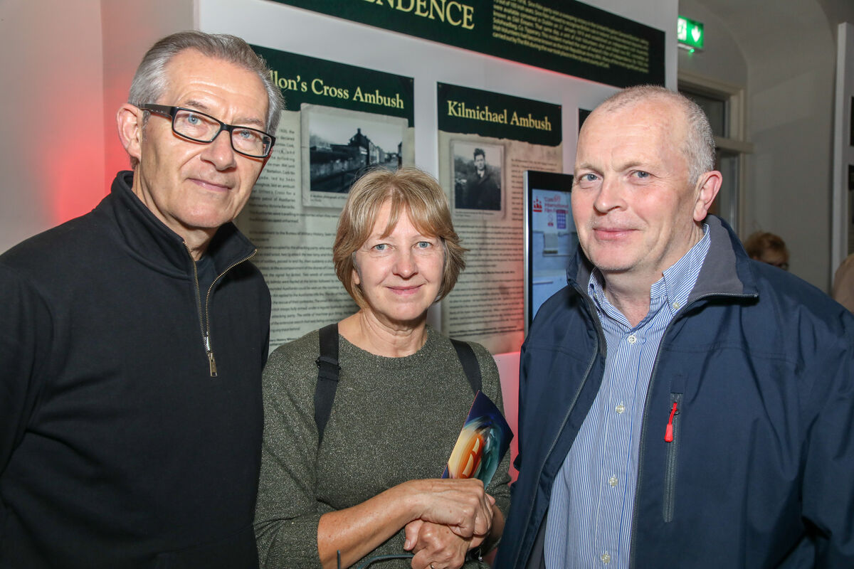 Mick and Ruth Collins, with Colm Scully, at the programme launch. Picture: David Creedon