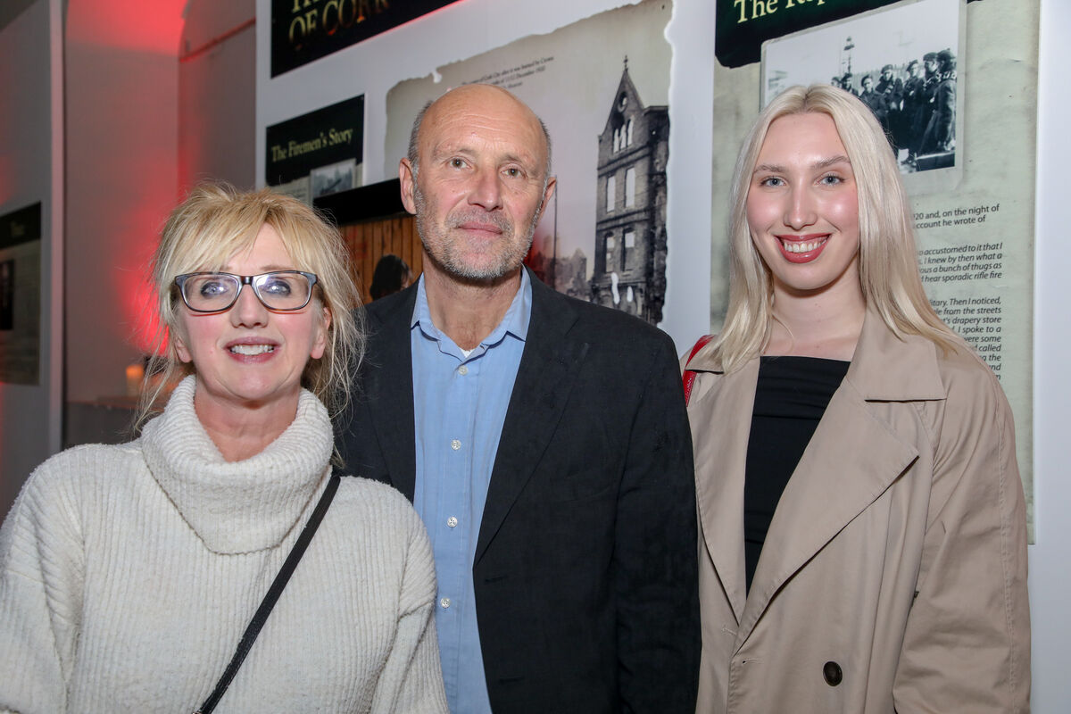 Sue Pearce, Joachim Krautz, and Eshana Krautz. Picture: David Creedon