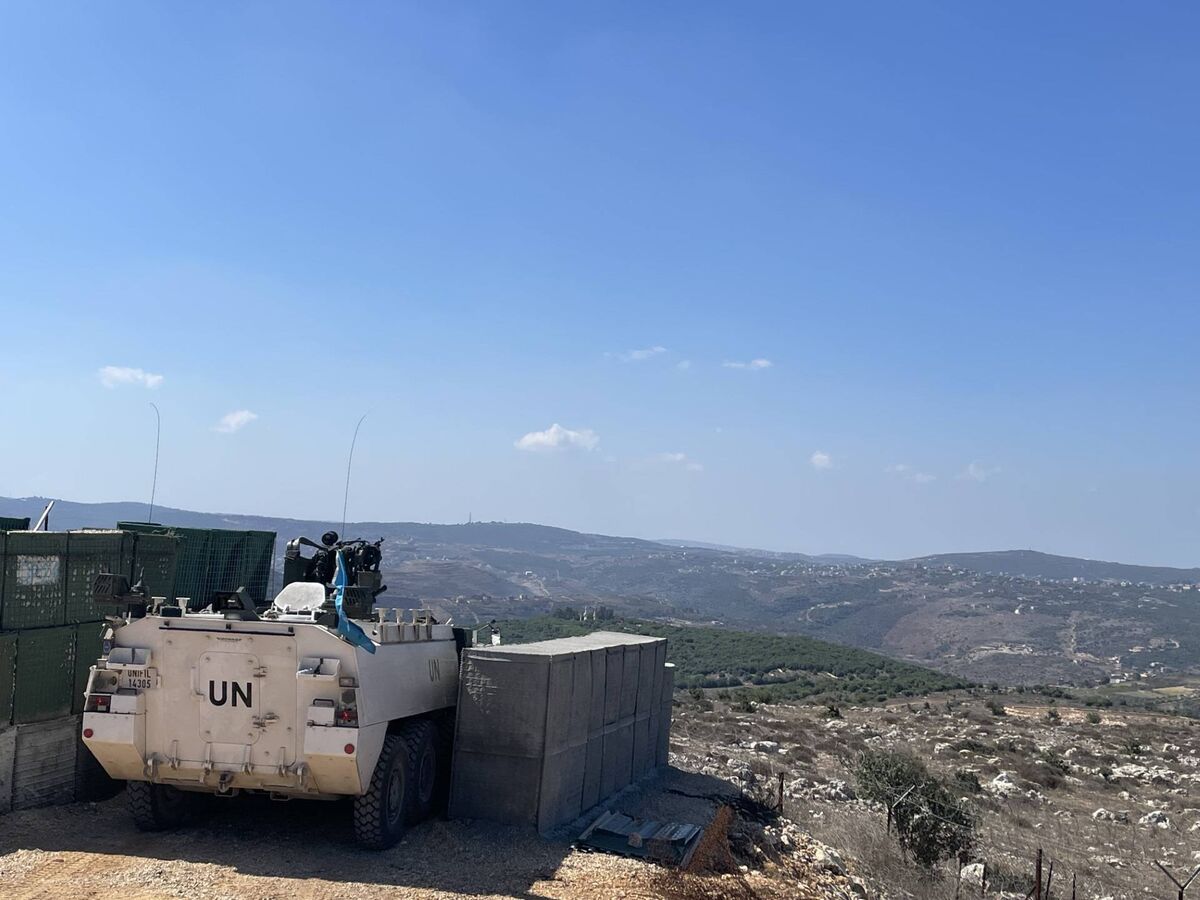 Irish troops on duty with the 124th Irish-Polish Battalion in Unifil, Lebanon, with members from the armed forces of Malta and Hungary. Picture: @DefenceForces