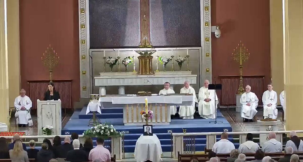 Fr Paul O'Donoghue's niece, Sabrina, told mourners at his funeral mass in his native Ballyphehane on Wednesday that the tributes has made his passing a little easier for his family to bear. Photo: churchmedia.tv