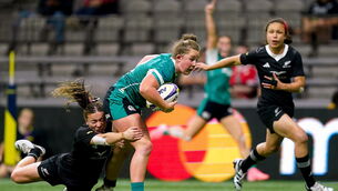 <p>POOL C: Ireland will face a rematch with defending World Cup champions New Zealand at next year's Women's Rugby World Cup in England.</p>