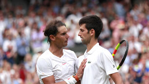 <p>Rafael Nadal, left, and Novak Djokovic will meet for one final time in Riyadh Andrew Couldridge/PA)</p>