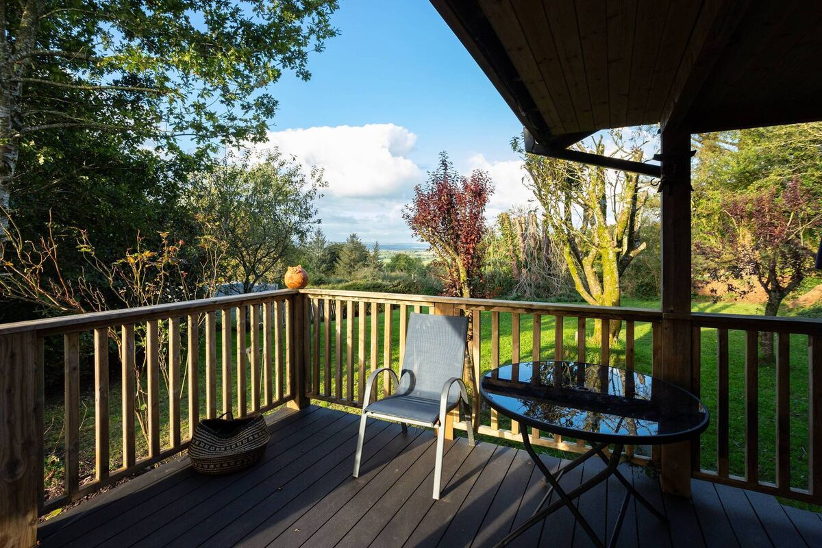 View from deck of garden room