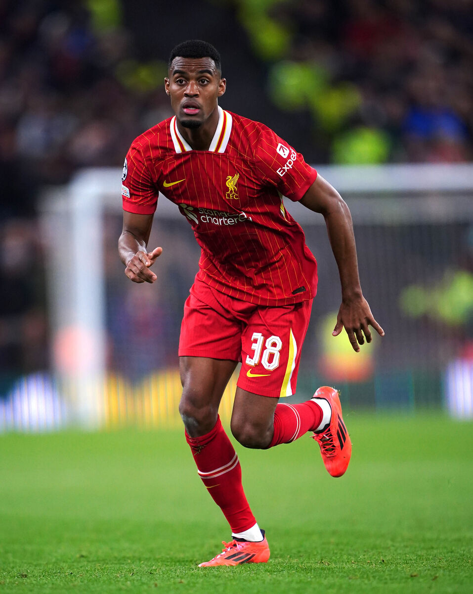 Liverpool's Ryan Gravenberch during the UEFA Champions League match v Bologna at Anfield.