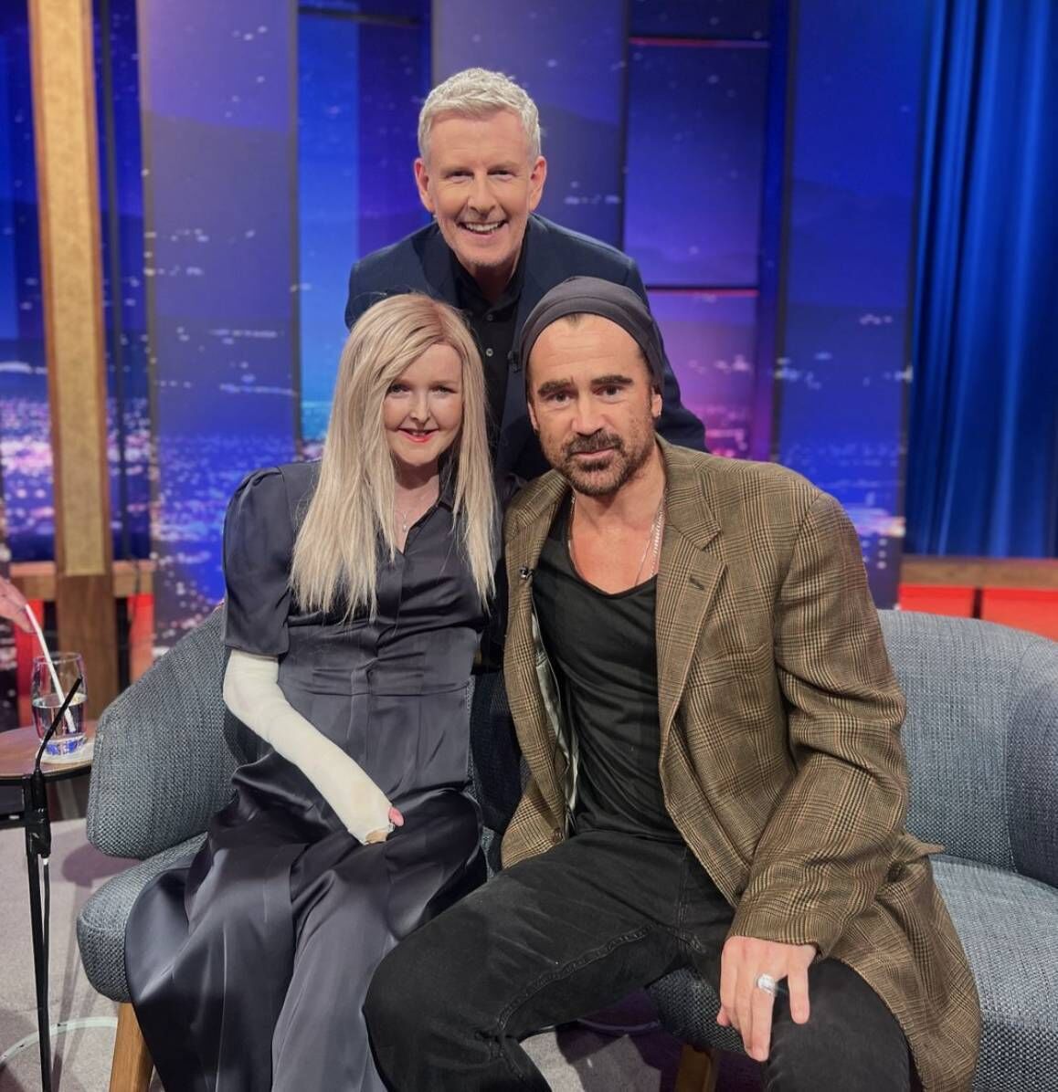 Patrick Kielty with Emma Fogarty and Colin Farrell