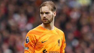 <p>STEPPING UP: Liverpool goalkeeper Caoimhin Kelleher is ready to take his chance against Chelsea.</p>