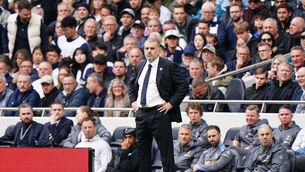 <p>Tottenham Hotspur manager Ange Postecoglou on the touchline. Pic: Zac Goodwin/PA Wire.</p>