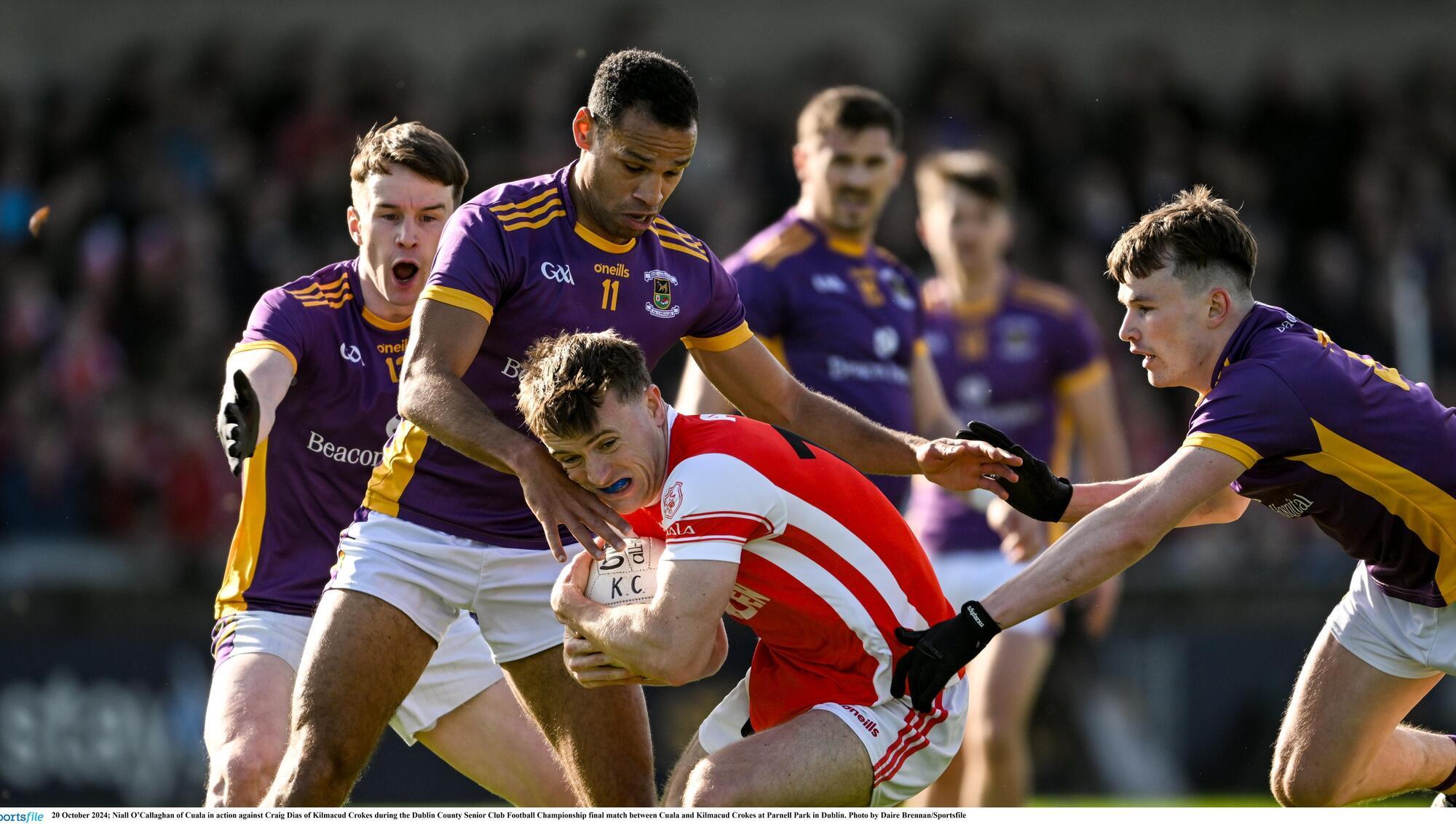 Con O’Callaghan off but Cuala dethrone Kilmacud Crokes to claim first football title