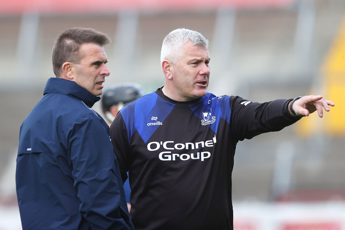 Sarsfields' Manager Johnny Crowley with selector Diarmuid O’Sullivan. Pic: Bryan Keane/ Inpho Sarsfields' Manager Johnny Crowley with selector Diarmuid O’Sullivan. Pic: Bryan Keane/ Inpho