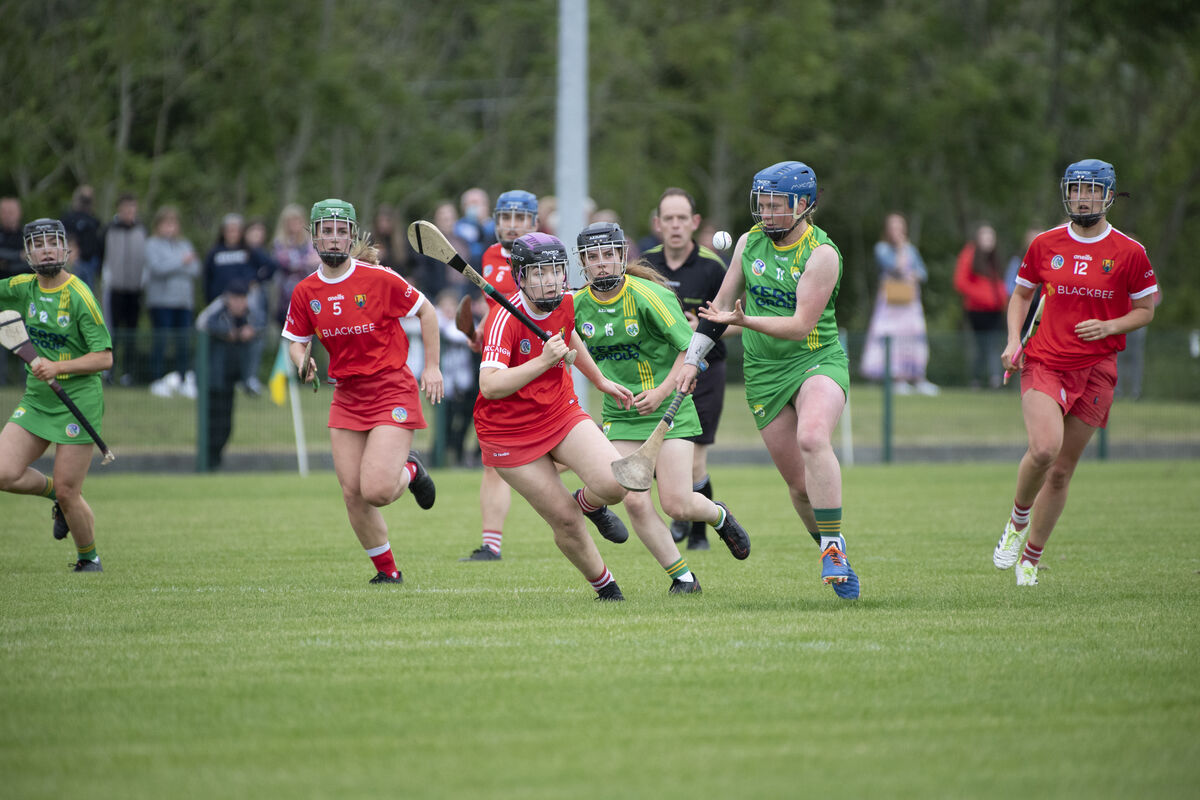 Laura Collins in action for Kerry. Laura Collins in action for Kerry.