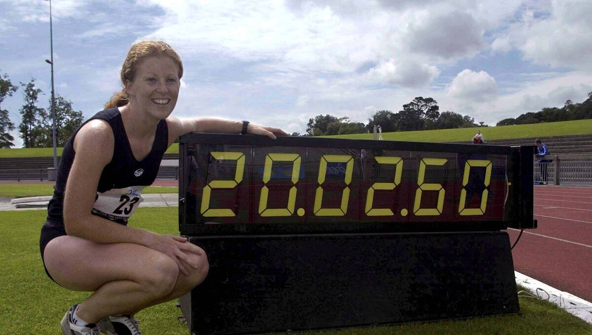 RECORDS: Gillian O'Sullivan, Farranfore Maine Valley AC, on her way to setting a World Record Time of 20.02.60 in the Women's 5000m Walk.  Picture: Brendan Moran / SPORTSFILE 